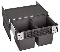 BLANCO 526207 SELECT II COMPACT 60/2 Abfallsystem 34 Liter (2x 17) für 60 cm Schrankbreite / Frontanbindung