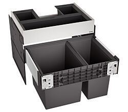 BLANCO 526208 SELECT II 60/2 ORGA Abfallsystem 49 Liter (1x 30 u. 1x 19) für 60 cm Schrankbreite / Frontanbindung