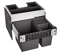 BLANCO 526210 SELECT II XL 60/3 ORGA Abfallsystem 46 Liter (1x 30 u. 2x 8) für 60 cm Schrankbreite / Frontanbindung