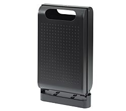 Rossignol 56239 Urbanet Abfallbehälter mit Standfuß 60 L, Farbe Mangangrau