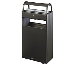 Rossignol 56448 Kopa Ascher/Abfallbehälter mit Standfuß 12 L/60 L, Farbe Mangangrau