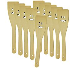 10er SET METALTEX 570314000 Pfannenwender 30 cm MR. aus Buchenholz mit Gesicht Mann / Wender