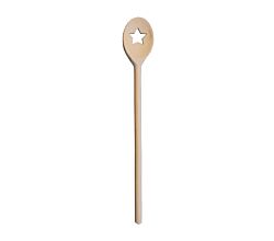 METALTEX 570320000 Kochlöffel oval 30 cm aus Buchenholz, Motiv Stern / Backzubehör / Kochzubehör