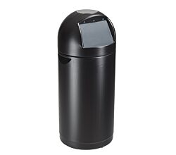 Rossignol 58033 Cyvomax "Green" Abfallbehälter 52L aus recyceltem Polyethylen mit Einwurfklappe, Farbe Schwarz