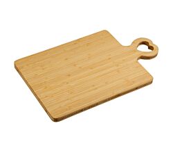 KESPER 58496 Schneidebrett mit Herzgriff, Bambus FSC, 46 x 28 x 1,8 cm