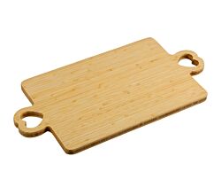 KESPER 58497 Schneidebrett mit Herzgriffen, Bambus FSC, 50 x 25 x 1,8 cm