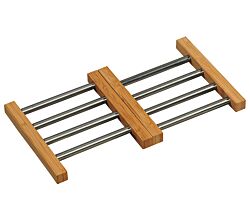 KESPER 58742 Variabler Topfuntersetzer, Edelstahl/Bambus / Topf - Untersetzer