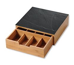 KESPER 58951 Box mit Schublade und 8 Fächern / Kaffeekapsel-Box / Teebox / Teebeutel Box