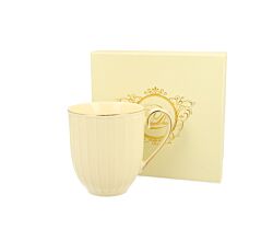 DUO ECRU Becher 400 ml NINA New Bone China Porzellan
