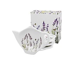 DUO FLORAL 4er-Set Teebeutelhalter PROVANCE New Bone China Porzellan