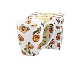 DUO FLORAL Klassischer Becher 380 ml WILD POPPIES New Bone China Porzellan
