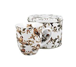 DUO ANIMALS Becher 400 ml BIRDIES in Metalldose, New Bone China Porzellan
