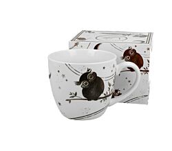 DUO ANIMALS Becher 460 ml CHARMING OWLS New Bone China Porzellan