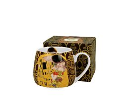 DUO ART GALLERY Fassbecher 430 ml THE KISS BROWN New Bone China Porzellan