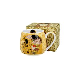 DUO ART GALLERY Fassbecher 430 ml THE KISS ECRU New Bone China Porzellan