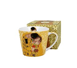 DUO ART GALLERY Becher 610 ml THE KISS ECRU New Bone China Porzellan
