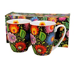 DUO ETNO 2er-Set klassische Becher 350 ml ETNIC New Bone China Porzellan