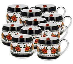 10er SET DUO ETNO 34349 Fassbecher 430 ml INDIGO New Bone China Porzellan