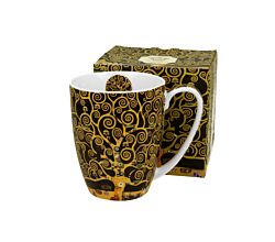 DUO ART GALLERY Klassischer Becher 360 ml TREE OF LIFE New Bone China Porzellan