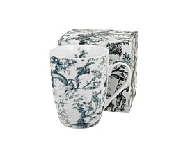 DUO ART GALLERY Klassischer Becher 360 ml ORIENT BLUE New Bone China Porzellan