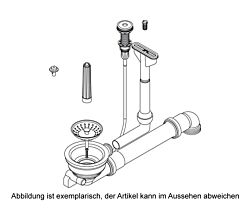 SCHOCK Premium Ab- und Überlaufgarnitur 629329PD für MONO R-100 bis Baujahr 2023