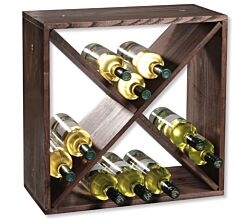KESPER 69241 Weinregal aus Kiefernholz für 24 Flaschen, 50 x 50 x 25 cm / Weinflaschen-Regalsystem