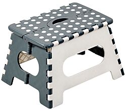 KESPER Klapptritt 70533 aus Kunststoff, weiß/grau/ Hocker / Klappstiege