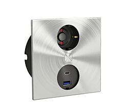 Duplex E Steckdosenelement mit Doppel USB-Charger / USB-A / USB-C / Einbausteckdose