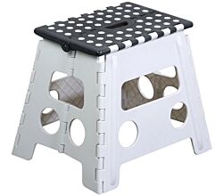 KESPER 70732 Sitzhocker, faltbar, weiß/grau, 36,5 x 30 x 32 cm / Hocker