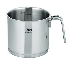 ELO Milchtopf ohne Deckel 14 cm Serie CITRIN aus Edelstahl mit Literskala / induktionsfähig