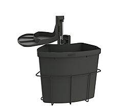 Abfallsorter CABBI Junior 1 in ANTHRAZIT mit 18 Liter Volumen / ab 40 cm Schrankbreite / Abfalleimer / Mülleimer / Schwenkeimer