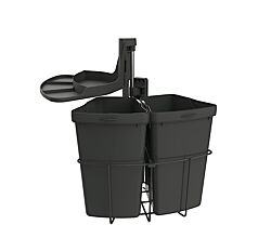 Abfallsorter CABBI Junior 2 in ANTHRAZIT ohne Biodeckel / ab 40 cm Schrankbreite / Abfalleimer / Mülleimer / Schwenkeimer