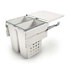 Cox® Wash Wäschebehälterauszug 580/600-2 mit Softeinzug und Dämpfung / 88 Liter (2 x 44 Liter) / Wäschebox / Wäschekorb