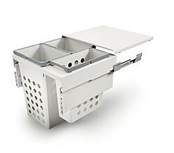 Cox® Wash Wäschebehälterauszug 580/600-3 mit Softeinzug und Dämpfung / 91 Liter (2x 35 u. 1x 21) / Wäschebox / Wäschekorb