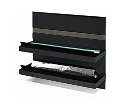 Linero MosaiQ Folienrollenhalter 350 x 110 x 300 mm schwarz matt / Folienabroller / Relingsystem / Kesseböhmer