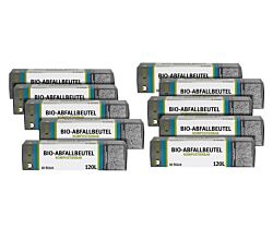 10er SET 120 L Abfallbeutel zu je 10 Stk. pro Packung / 100 Müllbeutel / Mülltüte / Biobeutel / Kompostbeutel / Bio4Pack