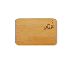 KESPER 85018 Schneidebrettchen aus Buche - Katze, 23 x 15 x 1 cm / Frühstücksbrettchen