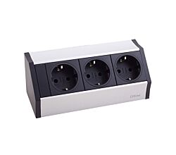 Schulte 936.00.013 EVOline V-Dock Cuisine / 3-fach Steckdoseneinheit / Steckdosen / Steckdose