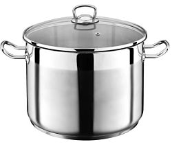 Bemus Kochtopf BenVita - 10 Liter, Edelstahl 18/10, Allzwecktopf / Jumbotopf mit Glasdeckel
