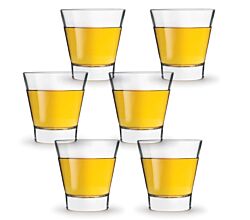 6er Set Whiskygläser á 35 cl aus gehärtetem Glas / Trinkglas / Trinkbecher / Whiskybecher / Softdrinkglas