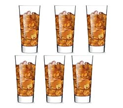 6er Set Longdrinkgläser á 35 cl aus gehärtetem Glas / Trinkglas / Trinkbecher / Longdrink / Softdrinkglas