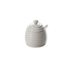 Honigtopf mit Löffel 280 ml / Maxwell & Williams / White Basics ACCESSOIRES / Marmeladentopf / Porzellantöpfchen