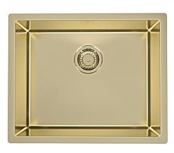 ALVEUS Spüle Quadrix 50 - Monarch in Farbe Gold / Flachenbündig / Flachrand / Unterbau / Küchenspüle