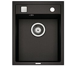 NABER Spüle ANGOLA 40 in NERO mit Drehexcenterbedienung / Cin-Nagranit / Granitspüle