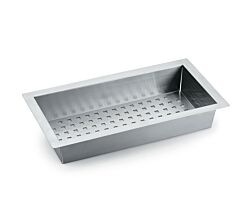 Restebeckeneinsatz 1106051 aus Edelstahl / 466 x 252 mm / Abtropfschale / Resteschale