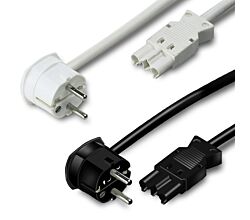 Anschlussleitung mit Schukostecker und Kupplungsteil / Zubehör / Thebo-Licht / Anschluss / Kupplungsleitung
