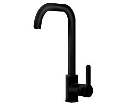 AquaCucina 55505-S Armatur SF 1 in MATT-SCHWARZ mit Schwenkauslauf / Küchenarmatur / Einhebelmischer