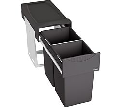 BLANCO BOTTON II zur Bodenmontage mit 30 (2x15) Liter Abfallvolumen für 30 cm Schrankbreite / Abfallsystem