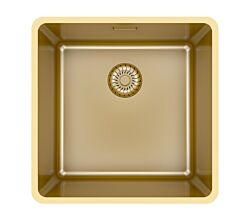 CARESSI CAPPMX40R20G Spüle in GOLD ohne Hahnbank / ab 50 cm Schrankbreite / Einbauspüle / Edelstahlspüle