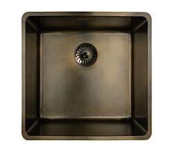 CARESSI CAPPMX40R20MP Spüle in MESSING PATINA ohne Hahnbank / ab 50 cm Schrankbreite / Einbauspüle / Edelstahlspüle